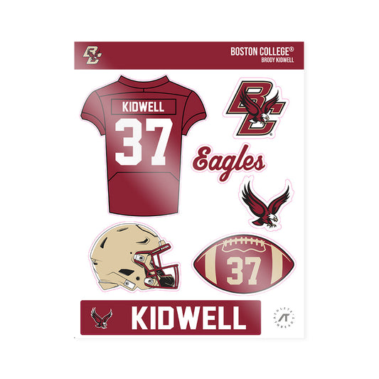 Boston College - NCAA Football : Brody Kidwell - Sticker Sheet-0