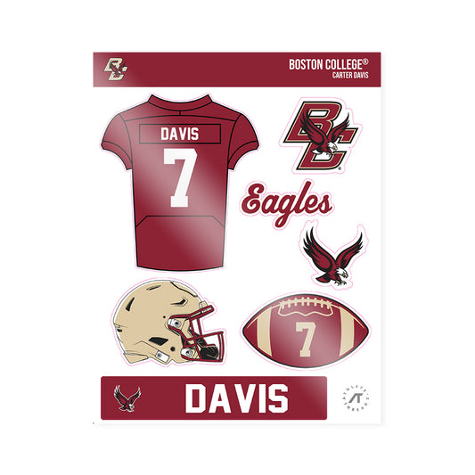 Boston College - NCAA Football : Carter Davis - Sticker Sheet-0