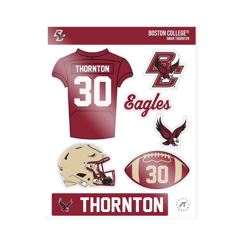 Boston College - NCAA Football : Omar Thornton - Sticker Sheet-0