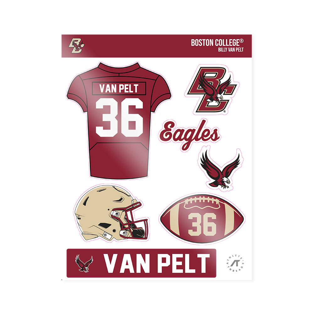 Boston College - NCAA Football : Billy Van Pelt - Sticker Sheet-0