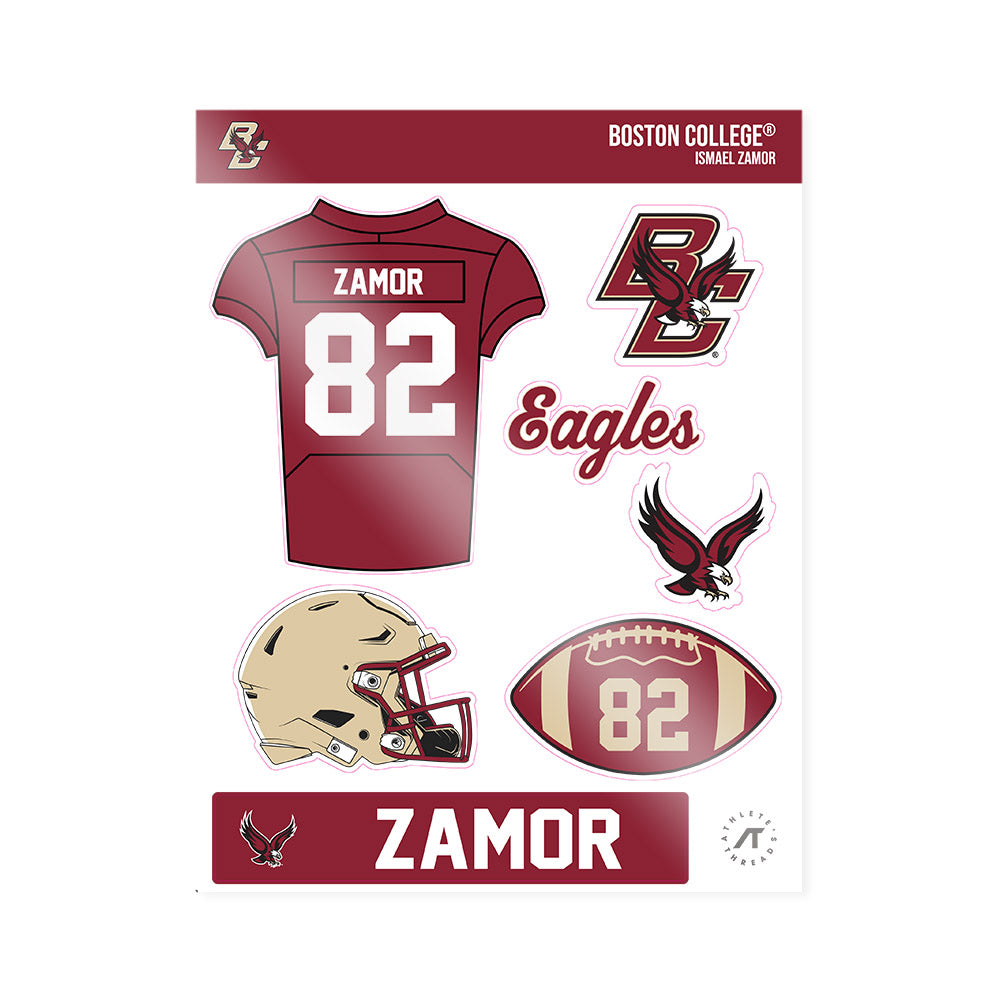 Boston College - NCAA Football : Ismael Zamor - Sticker Sheet-0