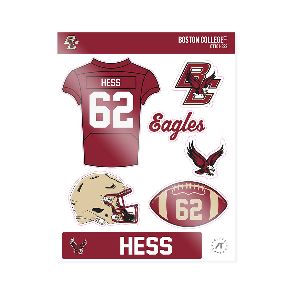 Boston College - NCAA Football : Otto Hess - Sticker Sheet-0