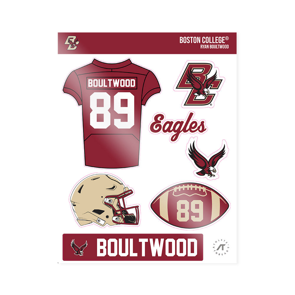 Boston College - NCAA Football : Ryan Boultwood - Sticker Sheet-0