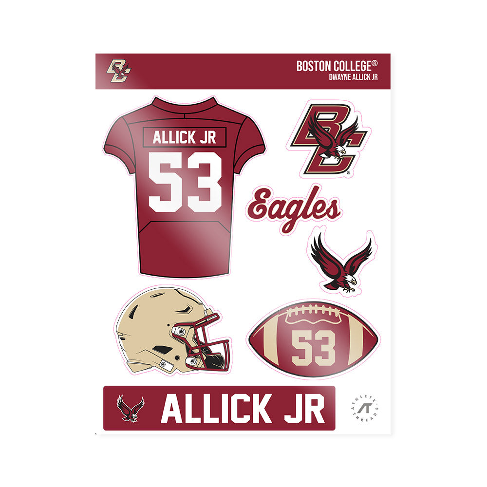 Boston College - NCAA Football : Dwayne Allick Jr - Sticker Sheet-0