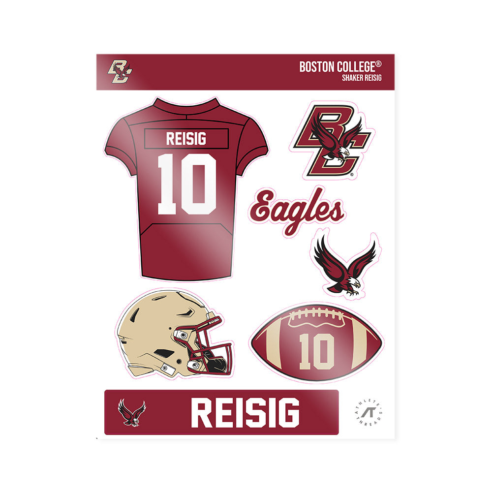 Boston College - NCAA Football : Shaker Reisig - Sticker Sheet-0