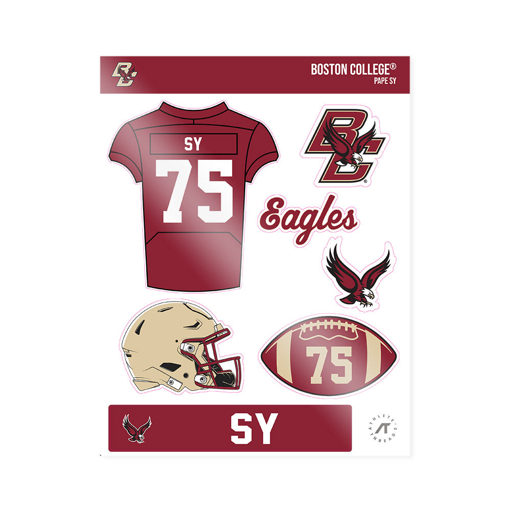 Boston College - NCAA Football : Pape Sy - Sticker Sheet-0