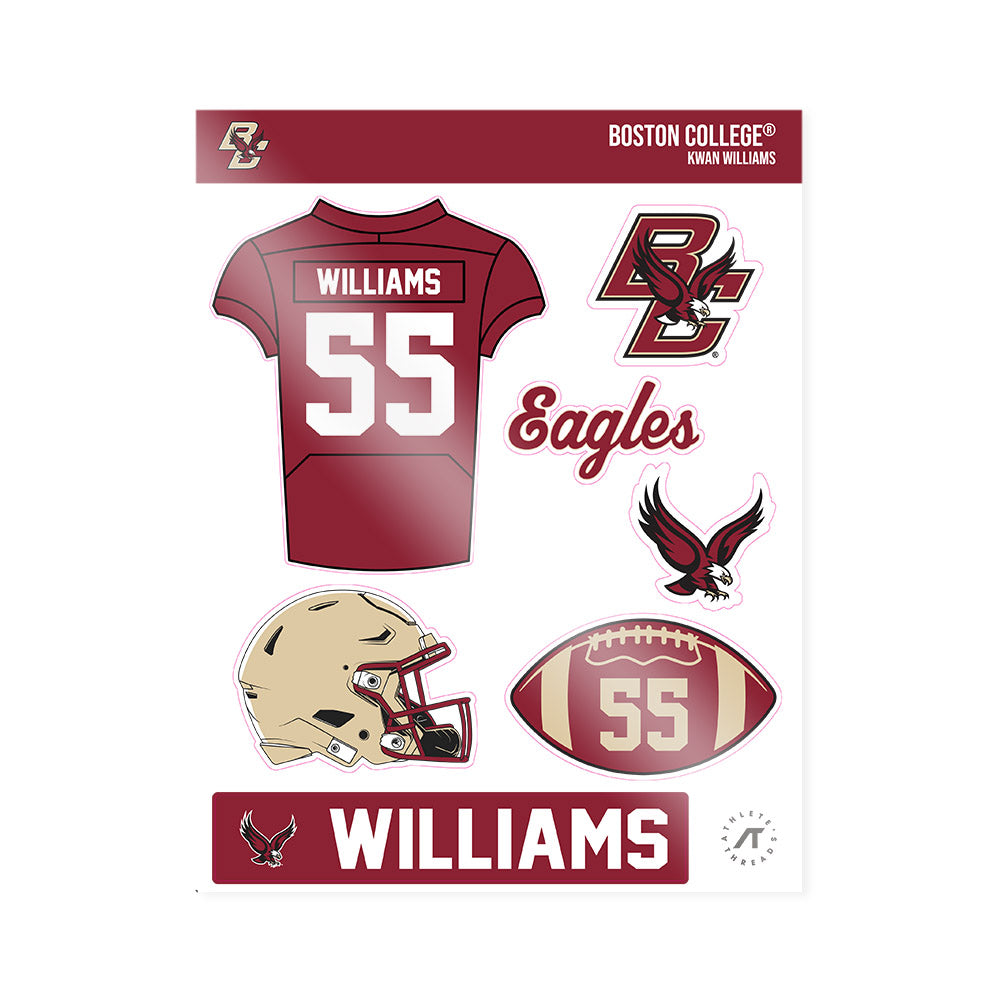 Boston College - NCAA Football : Kwan Williams - Sticker Sheet-0