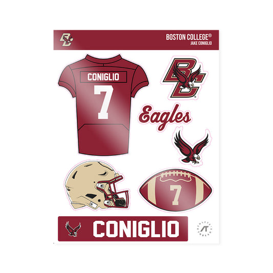 Boston College - NCAA Football : Jake Coniglio - Sticker Sheet-0