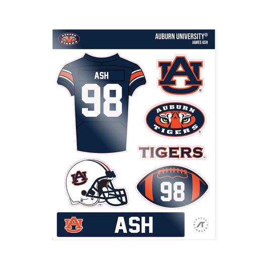 Auburn - NCAA Football : James Ash - Sticker Sheet-0