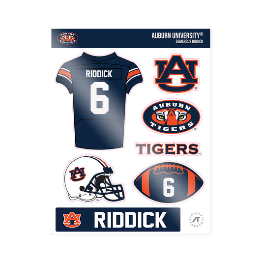 Auburn - NCAA Football : Demarcus Riddick - Sticker Sheet-0