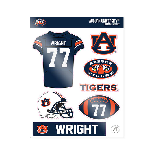 Auburn - NCAA Football : Jeremiah Wright - Sticker Sheet-0