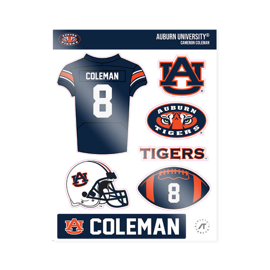 Auburn - NCAA Football : Cameron Coleman - Sticker Sheet-0