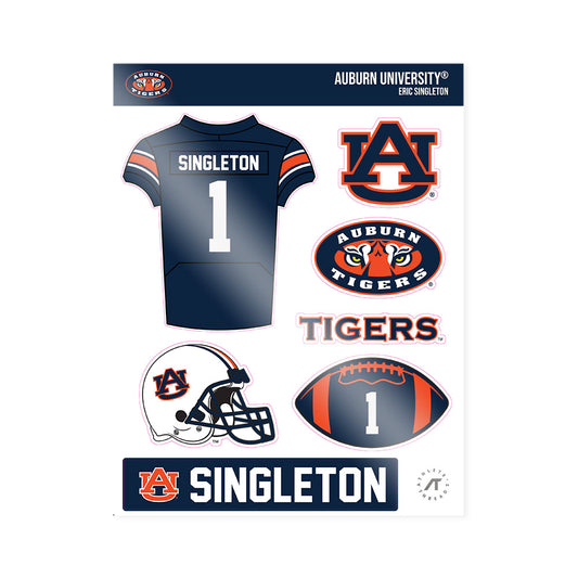 Auburn - NCAA Football : Eric Singleton - Sticker Sheet-0