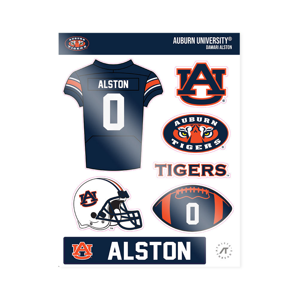 Auburn - NCAA Football : Damari Alston - Sticker Sheet-0