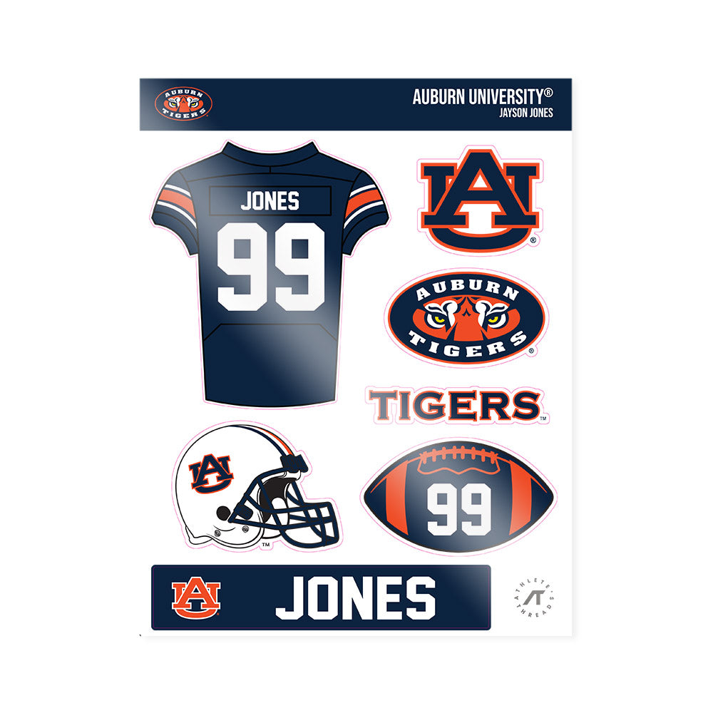 Auburn - NCAA Football : Jayson Jones - Sticker Sheet-0