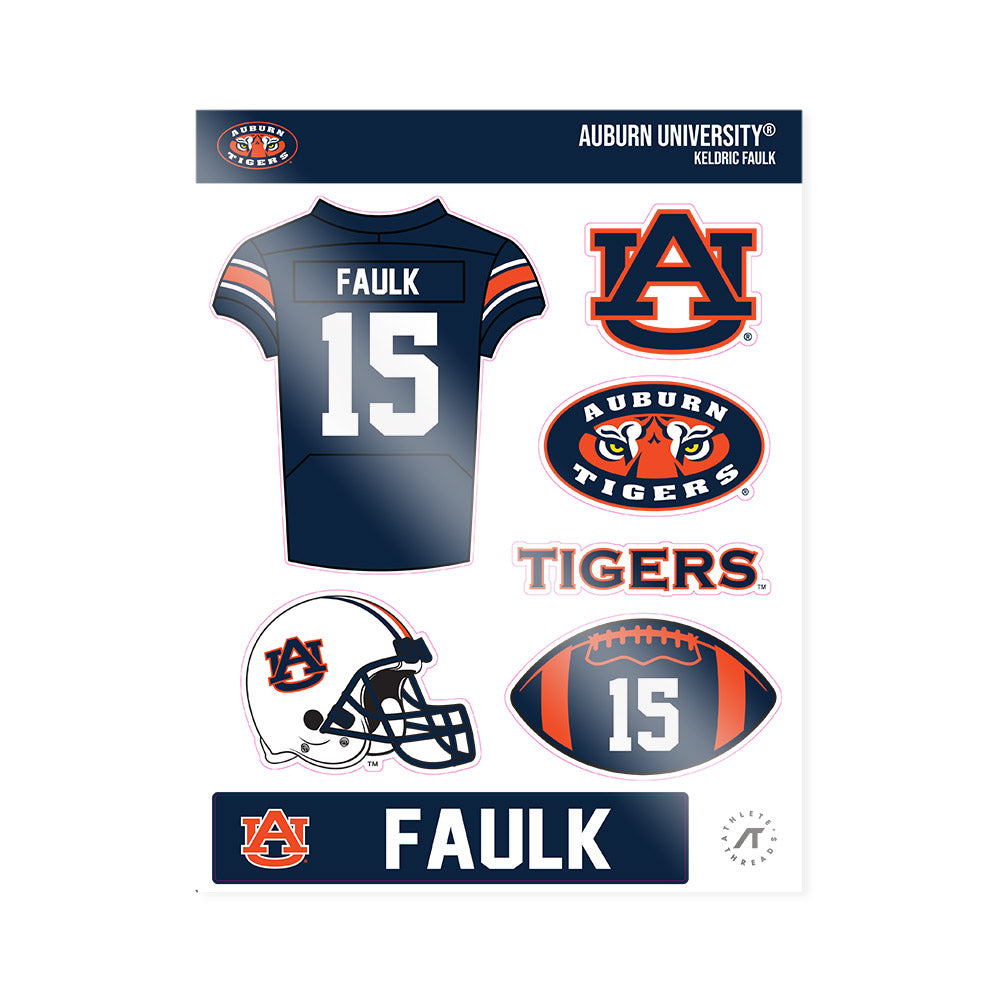 Auburn - NCAA Football : Keldric Faulk - Sticker Sheet-0