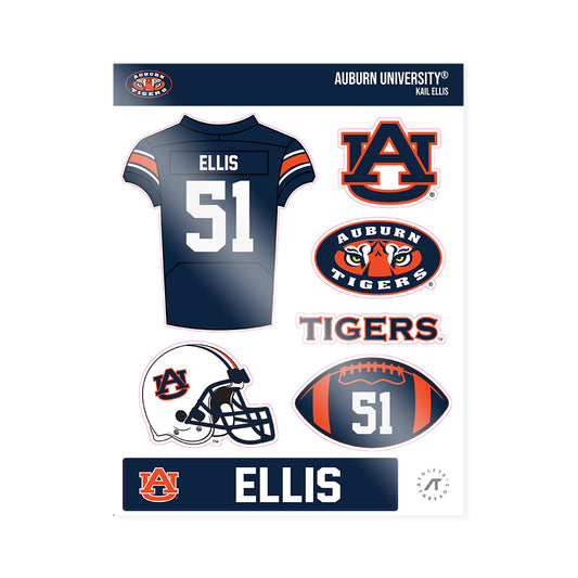 Auburn - NCAA Football : Kail Ellis - Sticker Sheet-0