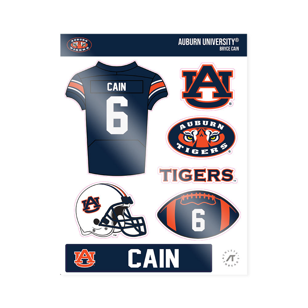 Auburn - NCAA Football : Bryce Cain - Sticker Sheet-0