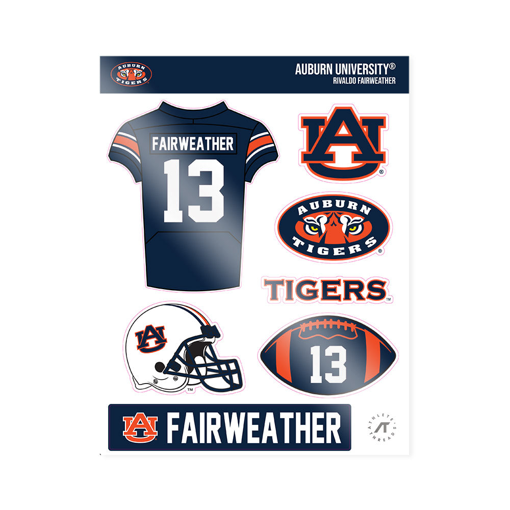 Auburn - NCAA Football : Rivaldo Fairweather - Sticker Sheet-0