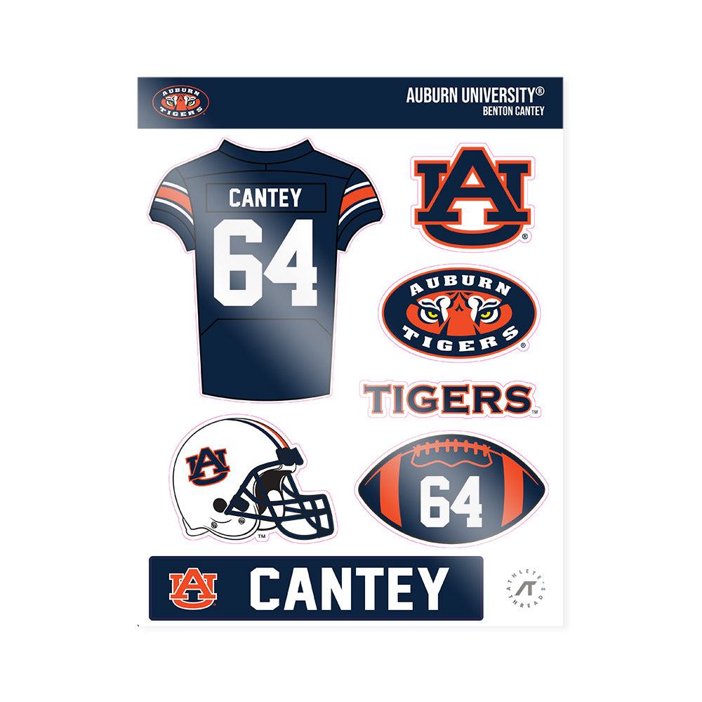 Auburn - NCAA Football : Benton Cantey - Sticker Sheet-0