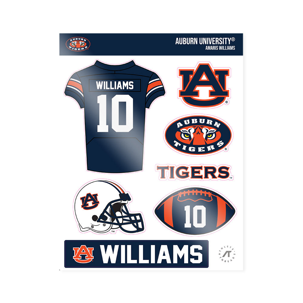 Auburn - NCAA Football : Amaris Williams - Sticker Sheet-0