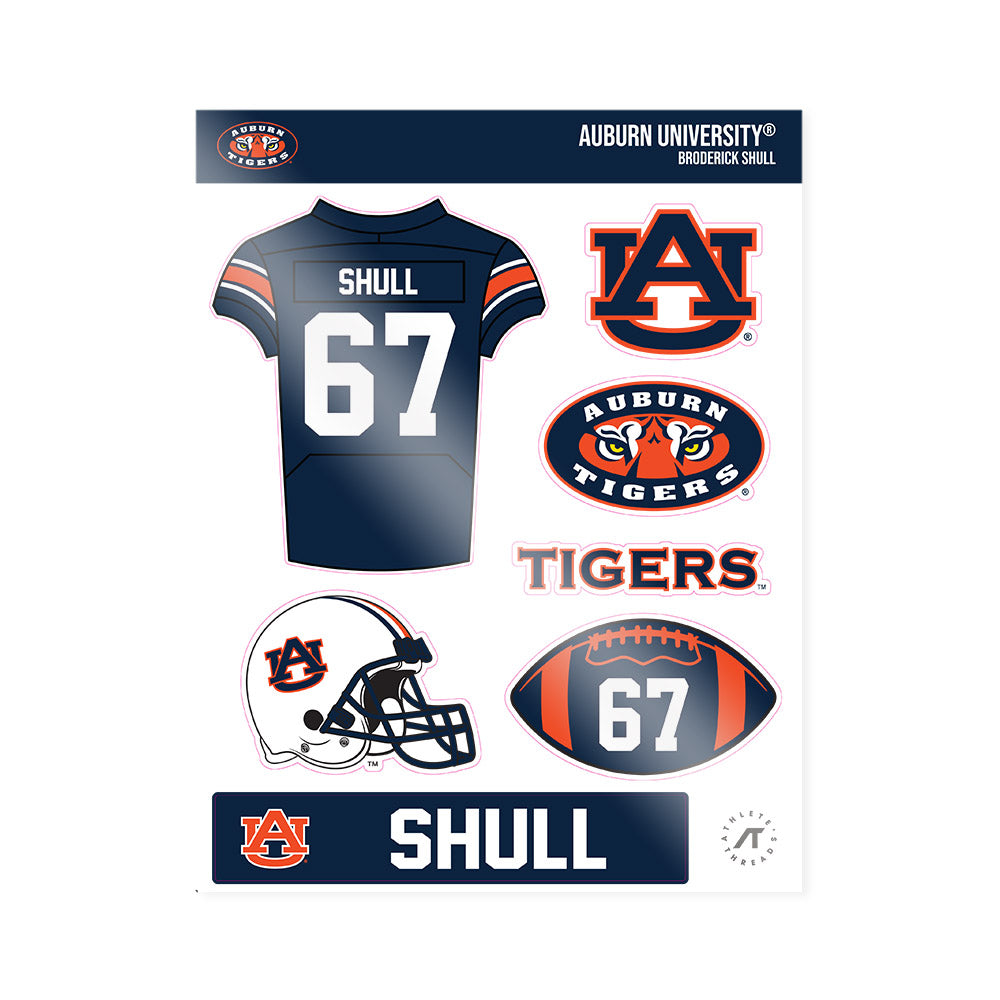 Auburn - NCAA Football : Broderick Shull - Sticker Sheet-0
