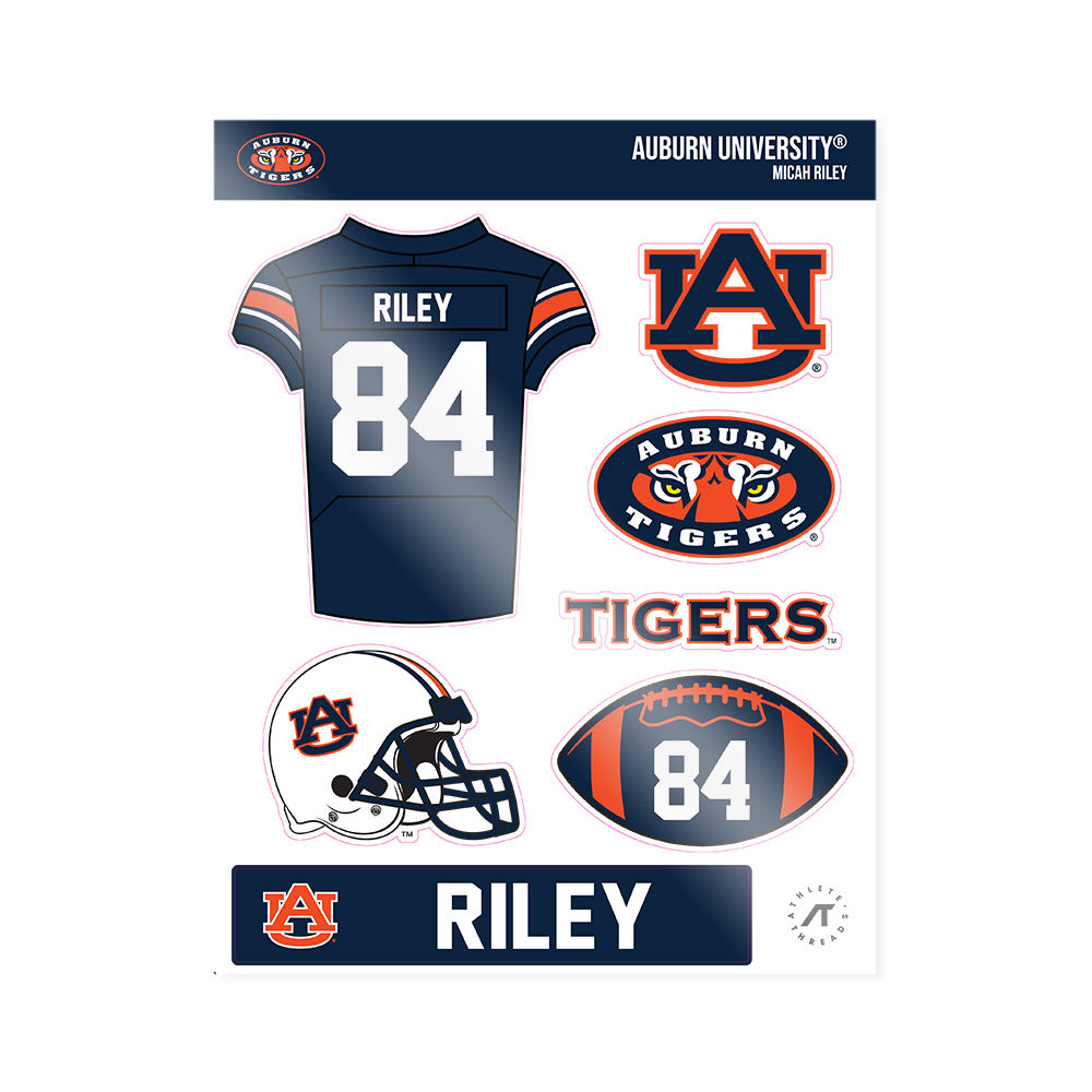 Auburn - NCAA Football : Micah Riley - Sticker Sheet-0