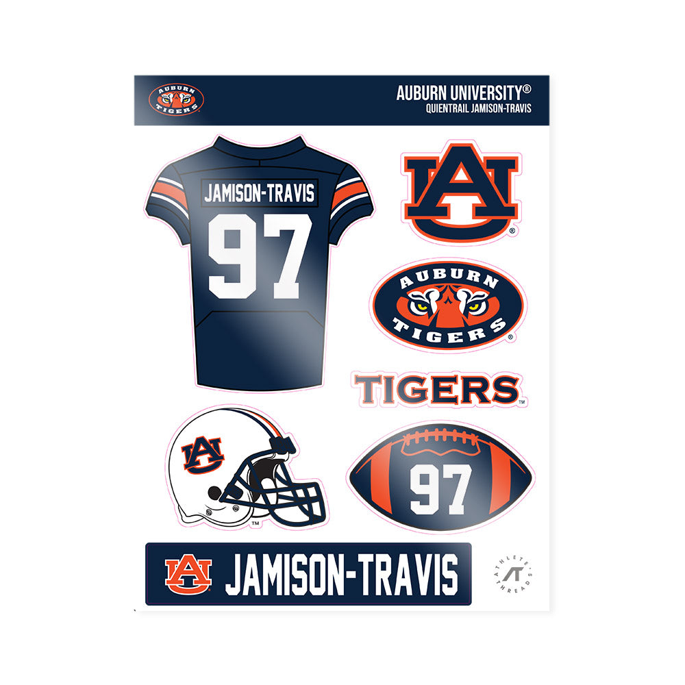 Auburn - NCAA Football : Quientrail Jamison-Travis - Sticker Sheet-0