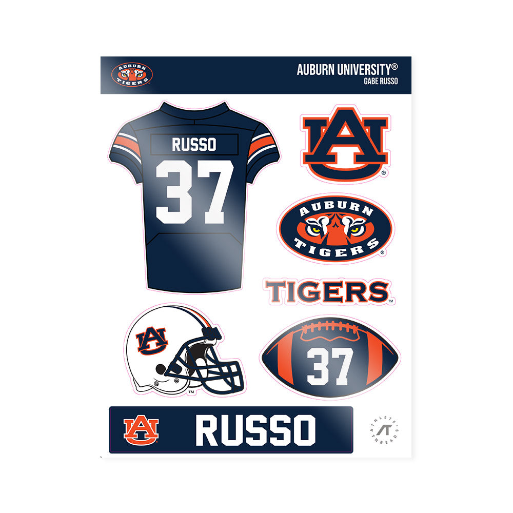 Auburn - NCAA Football : Gabe Russo - Sticker Sheet-0