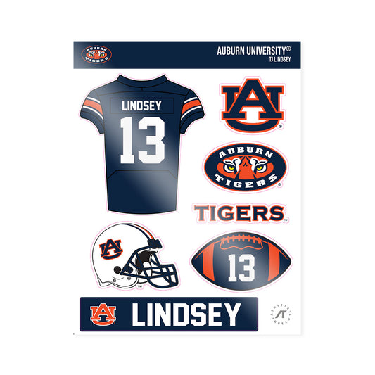 Auburn - NCAA Football : TJ Lindsey - Sticker Sheet-0