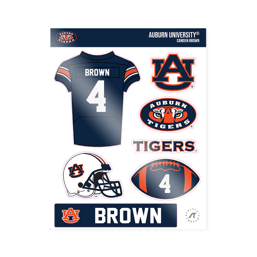 Auburn - NCAA Football : Camden Brown - Sticker Sheet-0