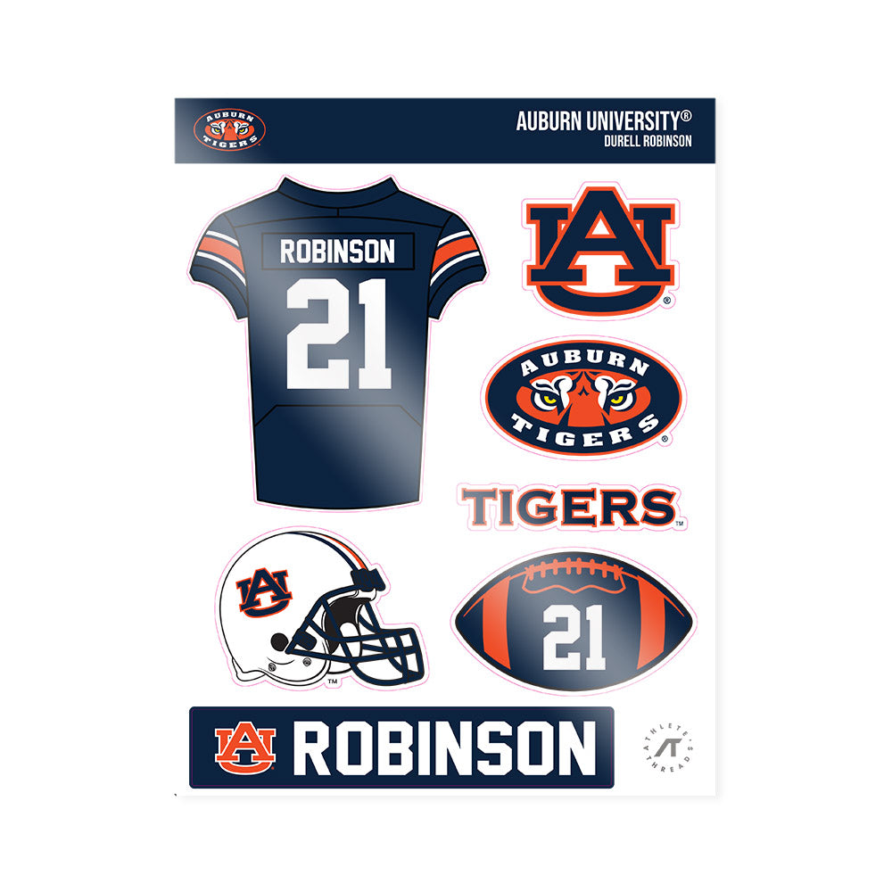 Auburn - NCAA Football : Durell Robinson - Sticker Sheet-0