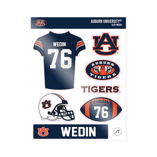 Auburn - NCAA Football : Clay Wedin - Sticker Sheet-0