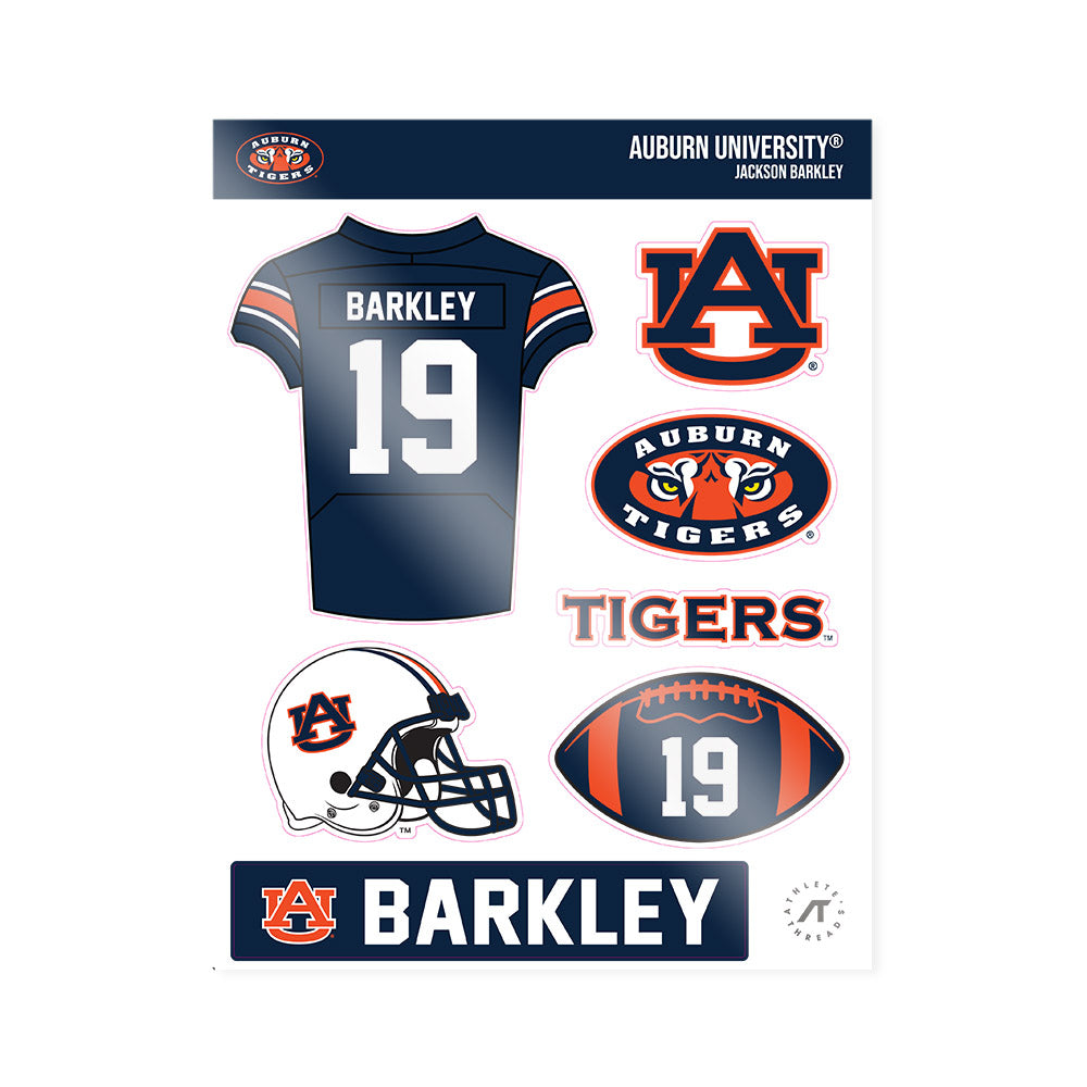 Auburn - NCAA Football : Jackson Barkley - Sticker Sheet-0