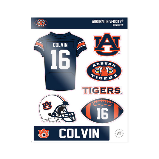 Auburn - NCAA Football : John Colvin - Sticker Sheet-0