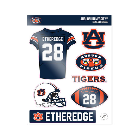 Auburn - NCAA Football : Camden Etheredge - Sticker Sheet-0