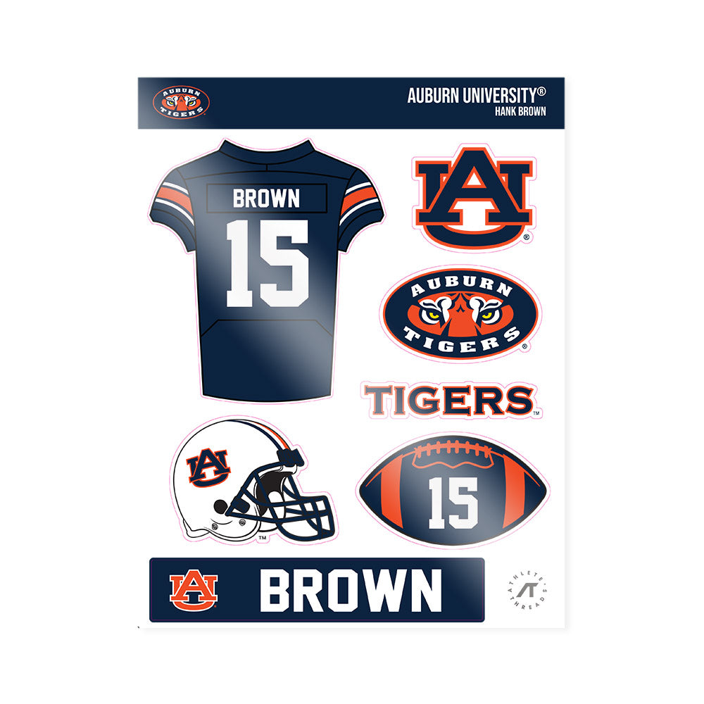 Auburn - NCAA Football : Hank Brown - Sticker Sheet-0