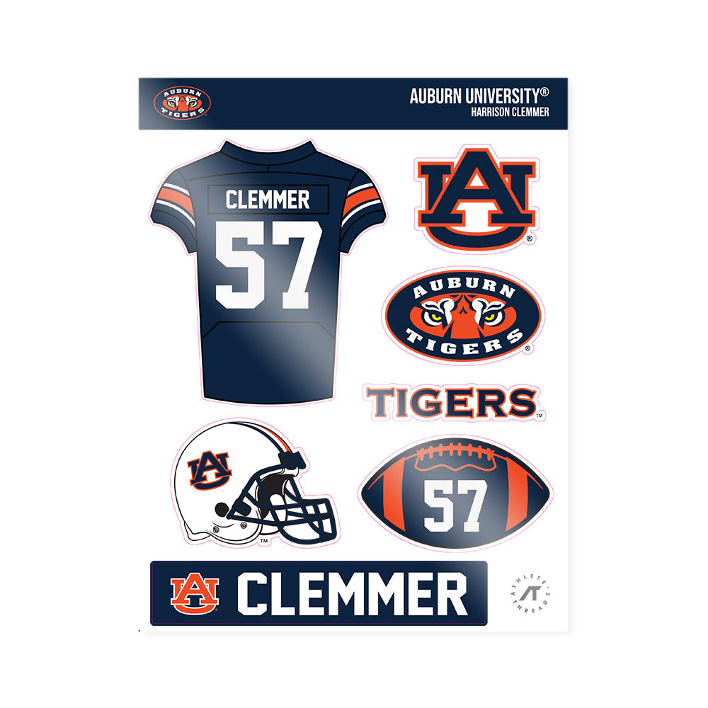 Auburn - NCAA Football : Harrison Clemmer - Sticker Sheet-0