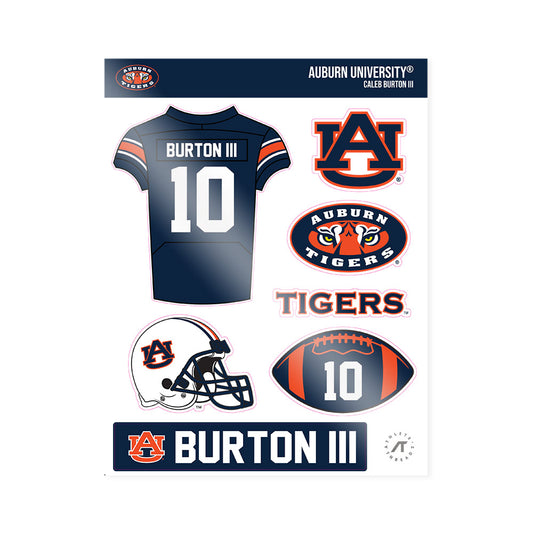 Auburn - NCAA Football : Caleb Burton III - Sticker Sheet-0