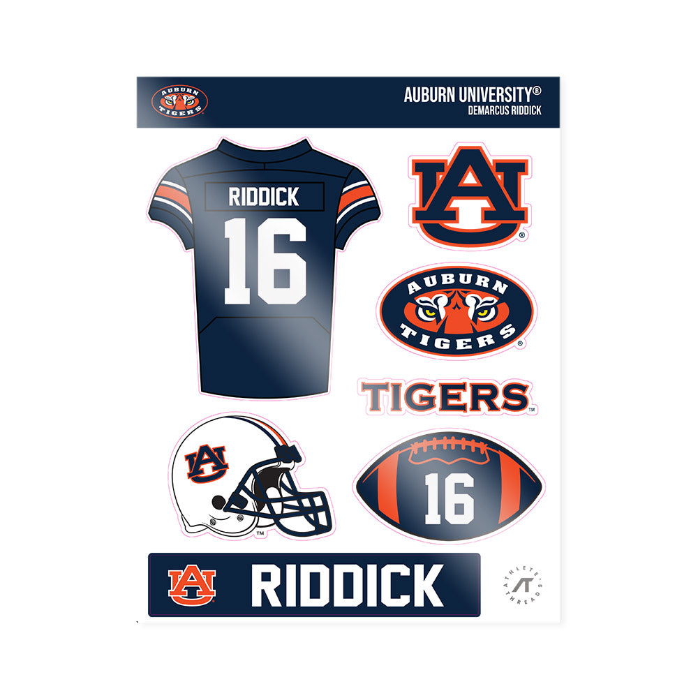 Auburn - NCAA Football : Demarcus Riddick - Sticker Sheet-0