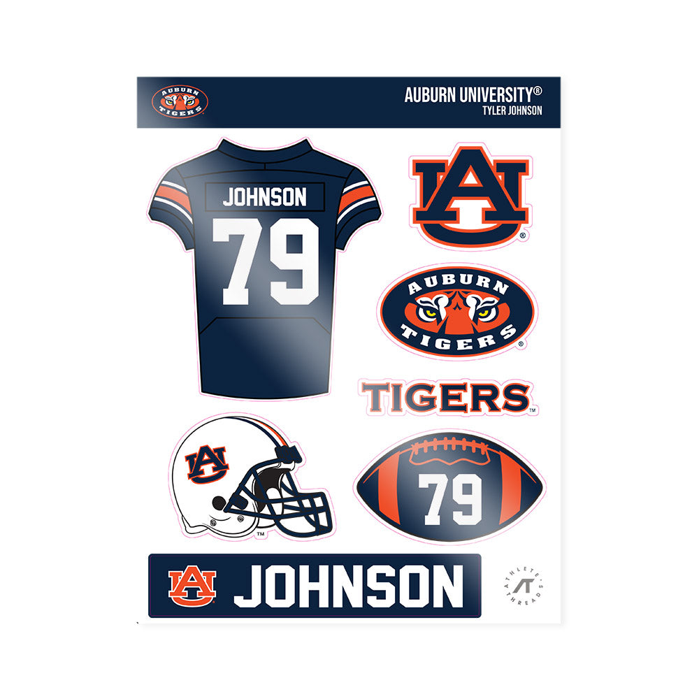 Auburn - NCAA Football : Tyler Johnson - Sticker Sheet-0