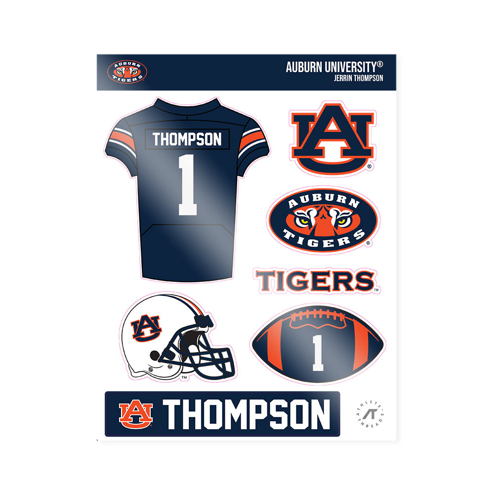 Auburn - NCAA Football : Jerrin Thompson - Sticker Sheet-0