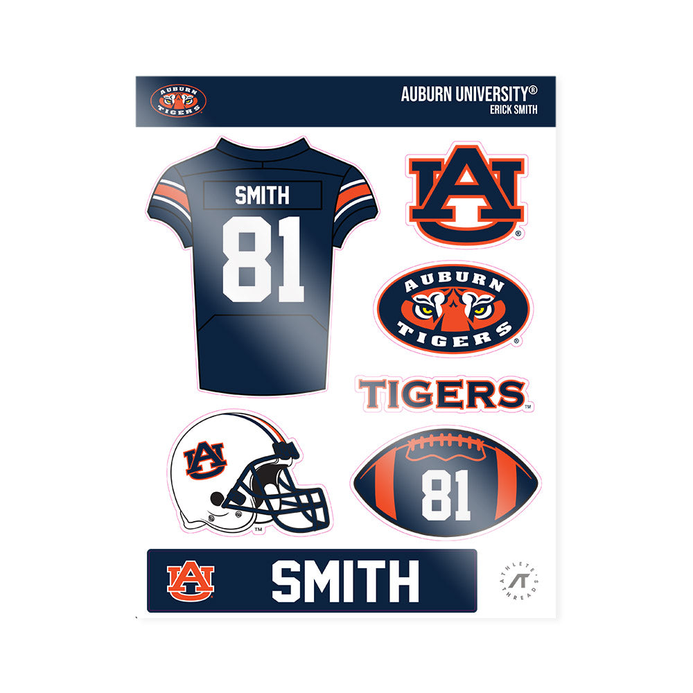 Auburn - NCAA Football : Erick Smith - Sticker Sheet-0