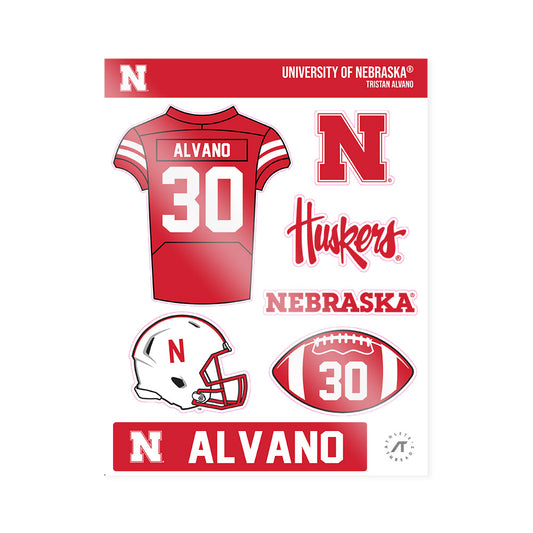 Nebraska - NCAA Football : Tristan Alvano - Sticker Sheet-0