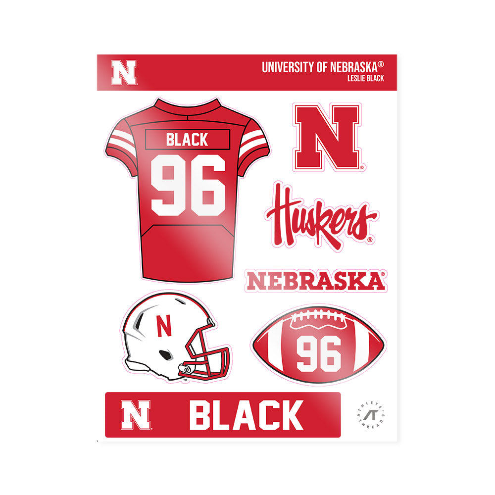 Nebraska - NCAA Football : Leslie Black - Sticker Sheet-0