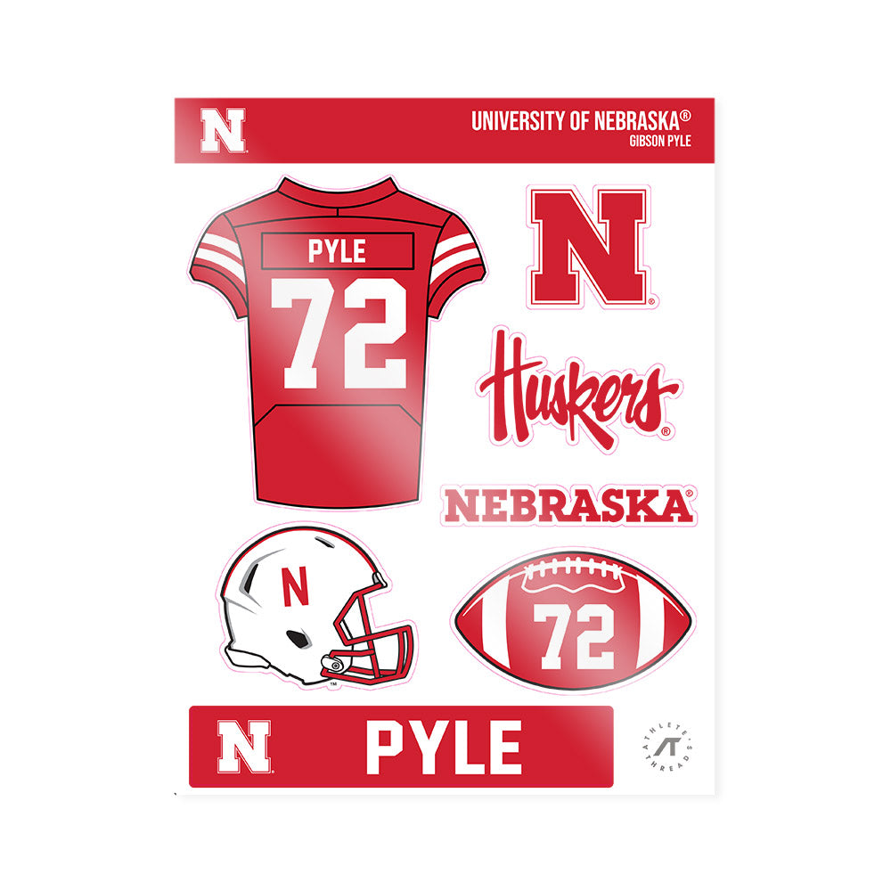 Nebraska - NCAA Football : Gibson Pyle - Sticker Sheet-0