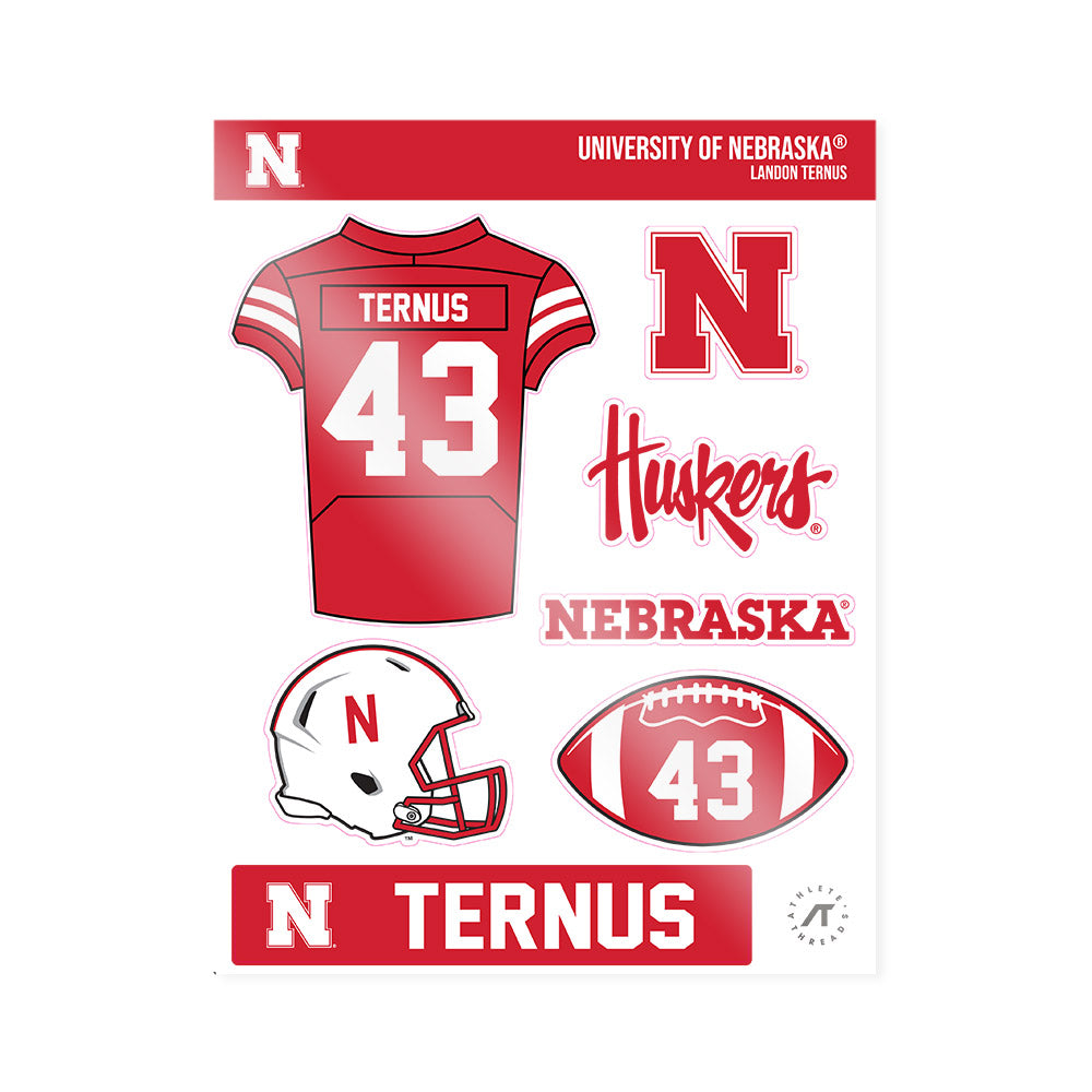 Nebraska - NCAA Football : Landon Ternus - Sticker Sheet-0