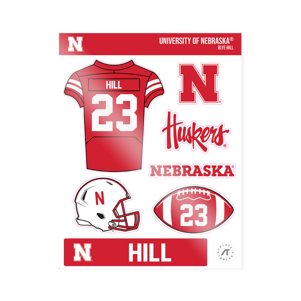 Nebraska - NCAA Football : Blye Hill - Sticker Sheet-0