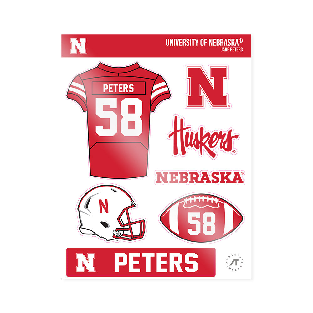 Nebraska - NCAA Football : Jake Peters - Sticker Sheet-0