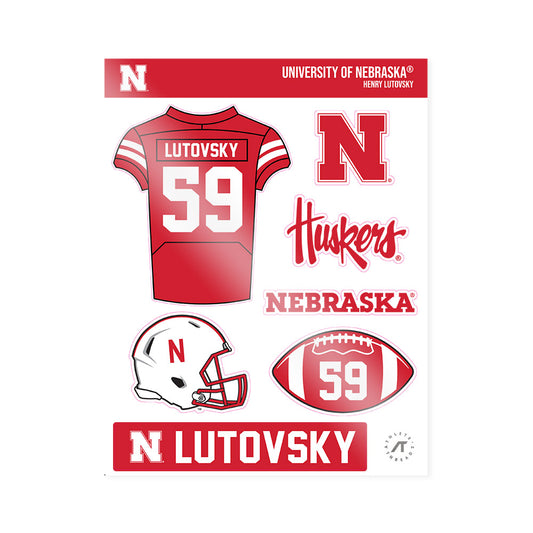 Nebraska - NCAA Football : Henry Lutovsky - Sticker Sheet-0